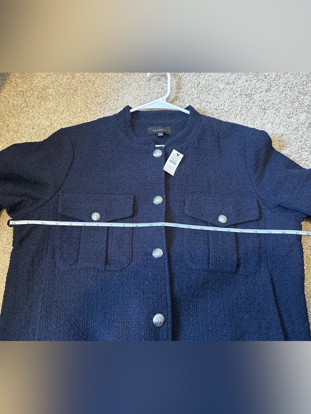 Talbots TWEED BOMBER JACKET NWT Size L - Picture 10 of 12